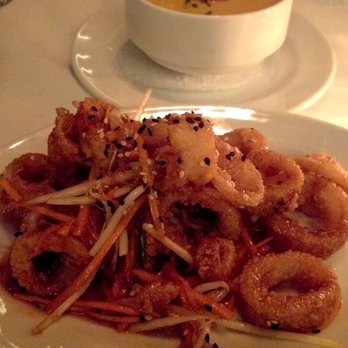 Ocean Prime - Calamari and lobster bisque appetizers - Seafood Near Me - New York, New York