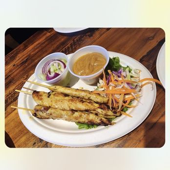 Palm Thai Cafe - Chicken Satay with Peanut Sauce - Thai Near Me - San Diego, California Palm Thai Cafe - Chicken Satay with Peanut Sauce - Thai Near Me - San Diego, California
