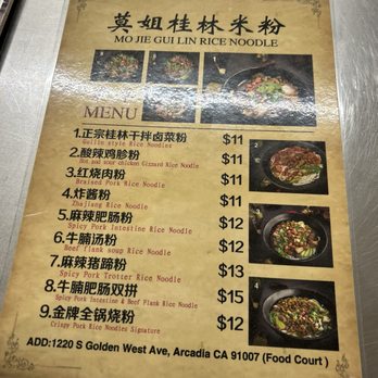 Mojie Noodle - Menu March 2024 - Noodles Near Me - Arcadia, California