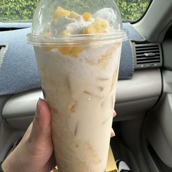 Guanyin Tea House - Mango Jade Milk Tea - Bubble Tea Near Me - West Covina, California