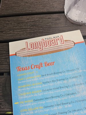 Menu photo 5 Longboard Pool Bar Galveston, TX Menu photo 5 Longboard Pool Bar Galveston, TX