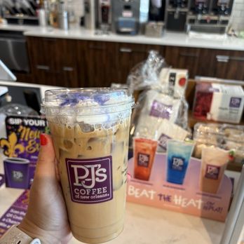 PJ's Coffee - King cake latte - Coffee & Tea Near Me - Newington, Connecticut PJ's Coffee - King cake latte - Coffee & Tea Near Me - Newington, Connecticut