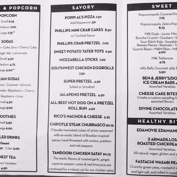 Landmark's E Street Cinema - Concession menu 8/16 - Cinema Near Me - Washington, DC, District of Columbia