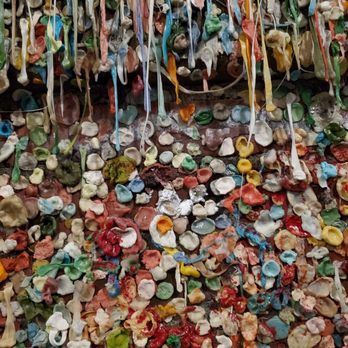 The Gum Wall - Some gum drips - Local Flavor Near Me - Seattle, Washington