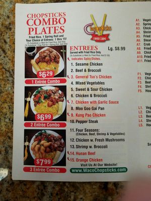 Menu photo 3 Chopsticks Bellmead, TX Menu photo 3 Chopsticks Bellmead, TX