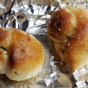 Pino’s Pizza - Garlic Knots - not too bad a garlic flavor, unless you really like garlic - in which case, they are not nearly garlicky enough . . . - Pizza Near Me - Deer Park, New York Pino’s Pizza - Garlic Knots - not too bad a garlic flavor, unless you really like garlic - in which case, they are not nearly garlicky enough . . . - Pizza Near Me - Deer Park, New York