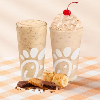 Chick-fil-A - S'mores Treats, available as a Milkshake or Frosted Coffee, here for a limited time. - Fast Food Near Me - Dublin, Ohio Chick-fil-A - S'mores Treats, available as a Milkshake or Frosted Coffee, here for a limited time. - Fast Food Near Me - Dublin, Ohio