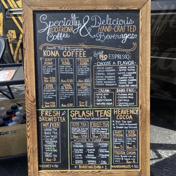 Kona Coffee House - Coffee menu is unique and updated every time. - Food Trucks Near Me