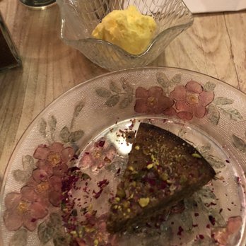 Seven Valleys - Dessert! Lazeez Love Cake w Saffron Ice cream - Persian/Iranian Near Me - Hoboken, New Jersey Seven Valleys - Dessert! Lazeez Love Cake w Saffron Ice cream - Persian/Iranian Near Me - Hoboken, New Jersey