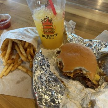Buddy's Burger - The seasoned fries and the Franklin burger are amazing. - Burgers Near Me - Austin, Texas Buddy's Burger - The seasoned fries and the Franklin burger are amazing. - Burgers Near Me - Austin, Texas