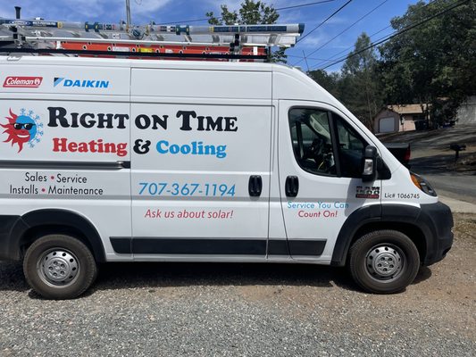 Right on Time - Our technicians are always Right On Time Right on Time - Our technicians are always Right On Time