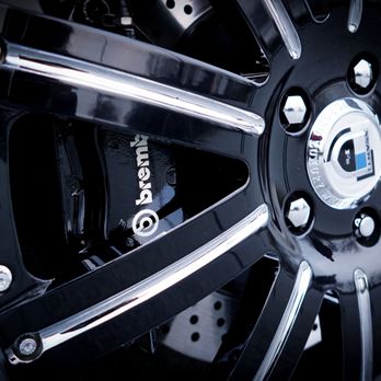 Exotic Customs - We designed the wheel centers to be machined allowing proper spacing for the 8 piston mono-bloc Brembo calipers and 16" truck rotors. - Car Stereo Installation Near Me - West Chester, Pennsylvania Exotic Customs - We designed the wheel centers to be machined allowing proper spacing for the 8 piston mono-bloc Brembo calipers and 16" truck rotors. - Car Stereo Installation Near Me - West Chester, Pennsylvania