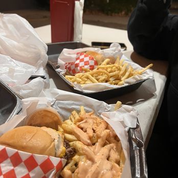 Dough Burger - Double with Saucy Fries  Single with Regular Fries - Burgers Near Me - San Jose, California