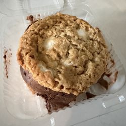 Flo's Premium Ice Cream - Smores ice cream cookie sandwich!