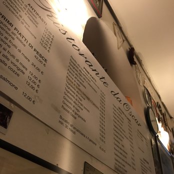 Da Oscar - Menu on the wall - Barbeque Near Me - Milan, Michigan Da Oscar - Menu on the wall - Barbeque Near Me - Milan, Michigan