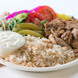 The Spinning Grill - Chicken shawarma over rice