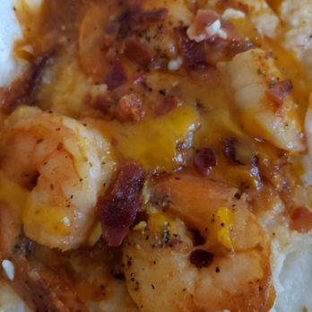 Coral Bagels - Shrimp and grits didnt come with any of the side orders (sliced tomatoes, croissant, cream cheese) - Bagels Near Me - Miami, Florida Coral Bagels - Shrimp and grits didnt come with any of the side orders (sliced tomatoes, croissant, cream cheese) - Bagels Near Me - Miami, Florida