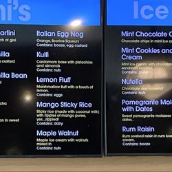 Toscanini's Ice Cream - Menu - Ice cream Flavors