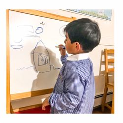 Tiny Bear's House - Preschool child drawing using shapes