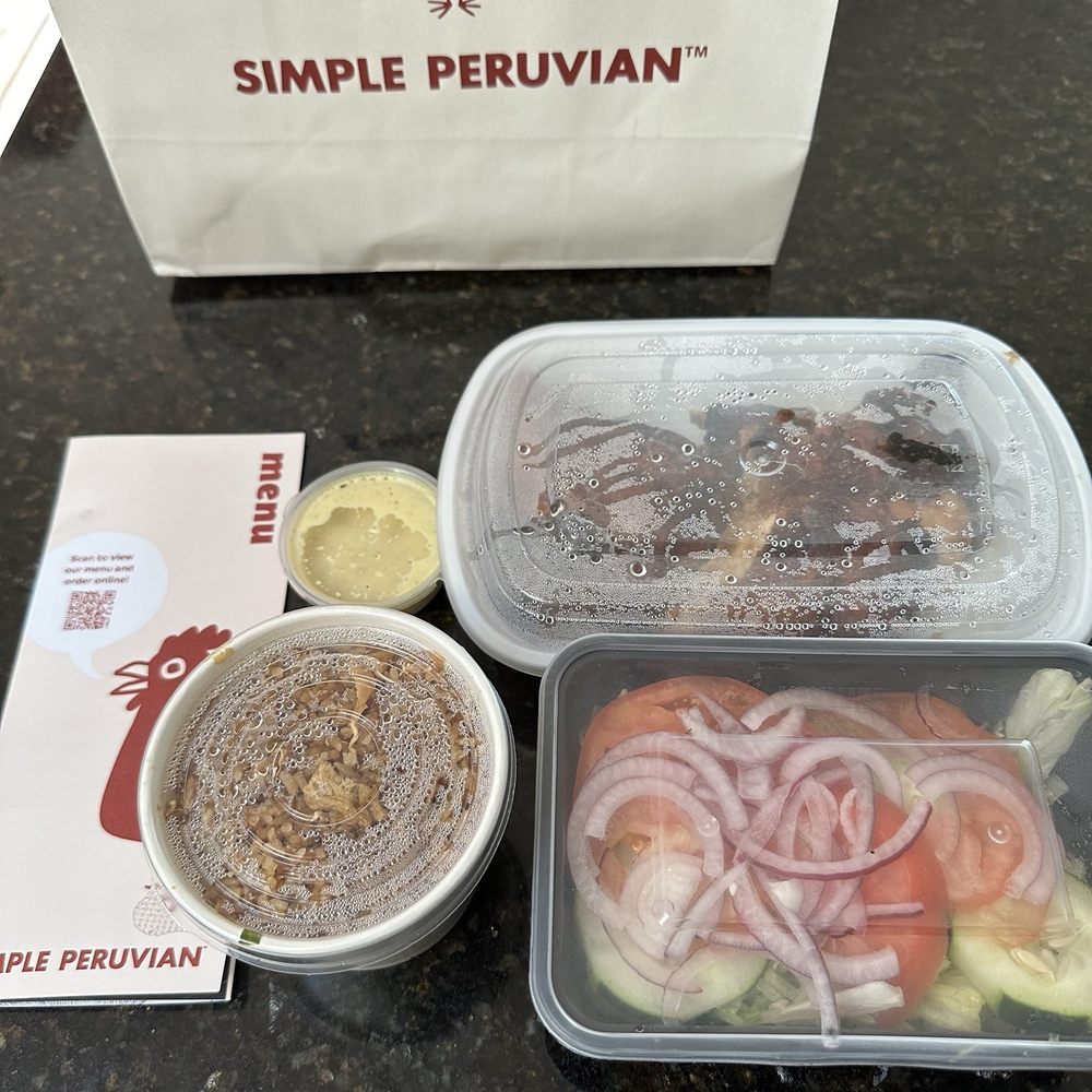 Simple Peruvian - Sunnyside - Platter Combo - Half (I got tricked by that sauce cup :*( ) - Peruvian Near Me - Sunnyside, New York Simple Peruvian - Sunnyside - Platter Combo - Half (I got tricked by that sauce cup :*( ) - Peruvian Near Me - Sunnyside, New York