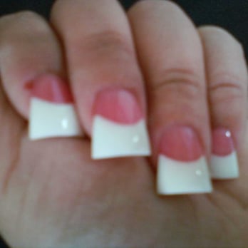 Nails Expression - pink and white flare tips - Nail Salons Near Me - San Diego, California