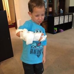 Charlotte's Academic Playhouse - Someone broke their arm went and wrapped it up in the bathroom.... :)