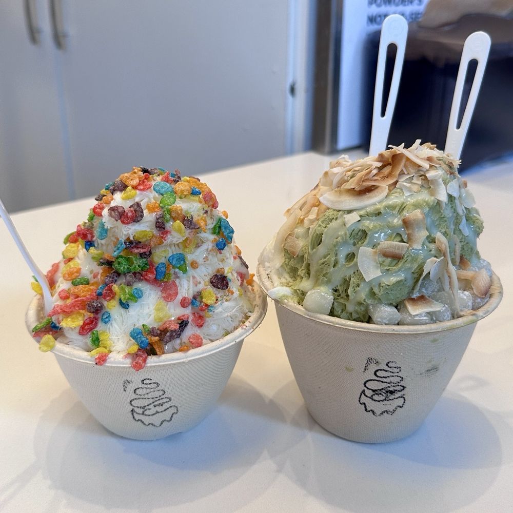 Powder - Cereal killer (left) and matcha with coconut flakes and mochi (right) - Desserts Near Me - San Francisco, California