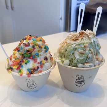 Powder - Cereal killer (left) and matcha with coconut flakes and mochi (right) - Desserts Near Me - San Francisco, California