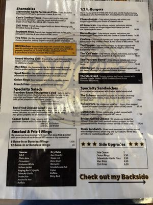 Menu photo 2 Slyderz Bar & Grill Chico, CA Menu photo 2 Slyderz Bar & Grill Chico, CA