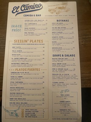 Menu photo 5 El Camino Comida & Bar Corpus Christi, TX Menu photo 5 El Camino Comida & Bar Corpus Christi, TX