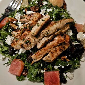 Farm Provisions - Goat cheese salad with (well done- my preference) chicken - New American Near Me - Prescott, Arizona Farm Provisions - Goat cheese salad with (well done- my preference) chicken - New American Near Me - Prescott, Arizona
