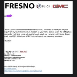 $25,000 Mark up on my Pre-Order when I was locked in at $89K. No other dealership in CA is marking up the Hummer except this one!