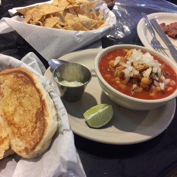 Alba's Mexican Restaurant - Small menudo, served with bread. Also, side of bacon and egg. - Mexican Near Me - El Paso, Texas