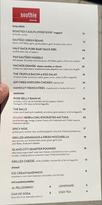 Menu photo 1 Southie Alameda, CA