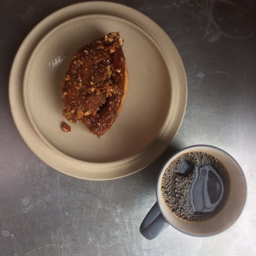 Standard Fare - Cardamom malt sticky bun and coffee - Coffee & Tea Near Me - Berkeley, California Standard Fare - Cardamom malt sticky bun and coffee - Coffee & Tea Near Me - Berkeley, California