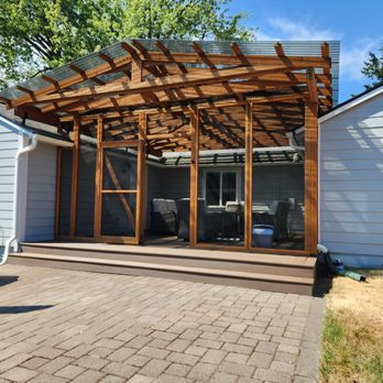 Tool & Trade Construction - Mountlake Terrace - Covered TimberTech Deck with Enclosed Catio - General Contractors Near Me