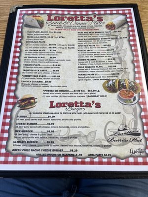 Menu photo 1 Loretta's Burrito Hut Tucumcari, NM Menu photo 1 Loretta's Burrito Hut Tucumcari, NM