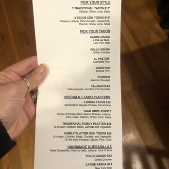 La Capital Tacos - Menu 11/2021 - Tacos Near Me - Troy, New York
