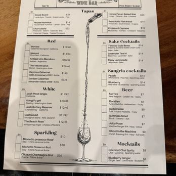 Rainy Days - Menu - Wine Bars Near Me - Pinecrest, Florida