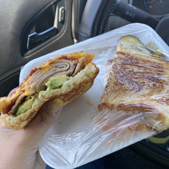 Mountain View Market - The Travis- peppered turkey, cheddar, avocado, bacon on grilled sourdough. Yummy - Grocery Near Me - Frazier Park, California