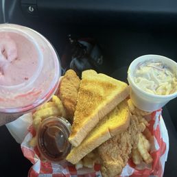 Chicken tenders & strawberry shake Chicken tenders & strawberry shake