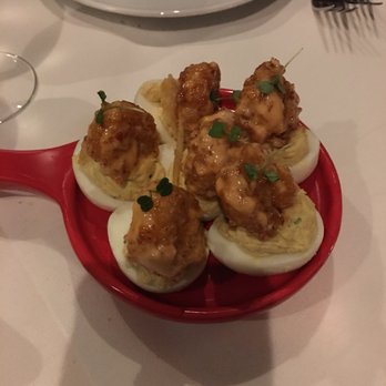 Steak 48 - Crispy Crispy Shrimp Deviled Eggs - Steakhouses Near Me - Houston, Texas Steak 48 - Crispy Crispy Shrimp Deviled Eggs - Steakhouses Near Me - Houston, Texas