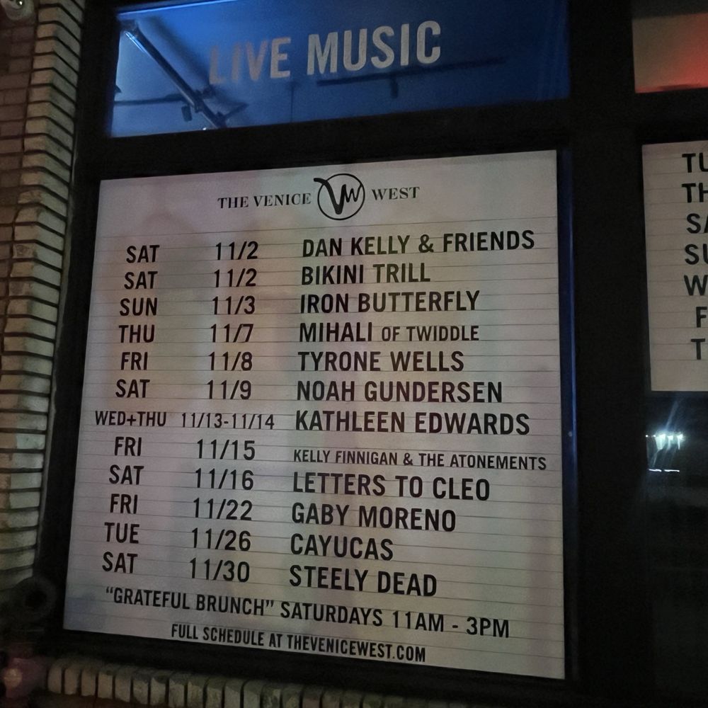 The Venice West - Lineup - Music Venues Near Me - Venice, California The Venice West - Lineup - Music Venues Near Me - Venice, California