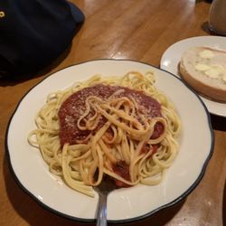 Pizza Gram Plus - Linguine with red sauce.