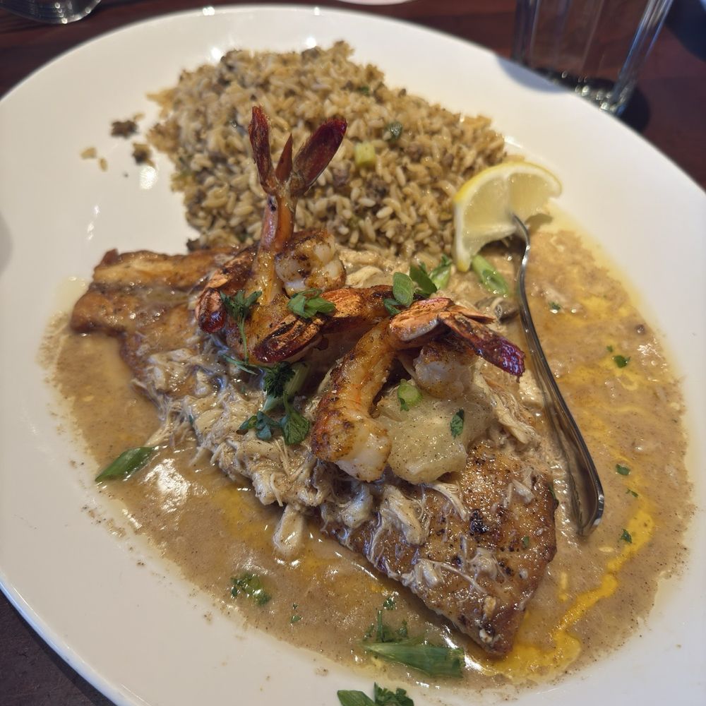 Pappadeaux Seafood Kitchen - Texas Redfish Pontchartrain - Seafood Near Me - Austin, Texas