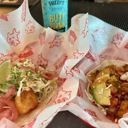 Baja fish taco and California Heat Taco