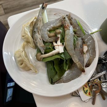 Sorry Umma - My second plate of uncooked items to be added in my boiling pot of broth. - Korean Near Me - Westminster, Colorado Sorry Umma - My second plate of uncooked items to be added in my boiling pot of broth. - Korean Near Me - Westminster, Colorado