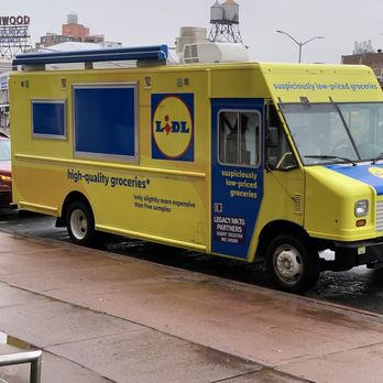 Lidl - LIDL truck parked outside Queens Place - Grocery Near Me - Elmhurst, New York