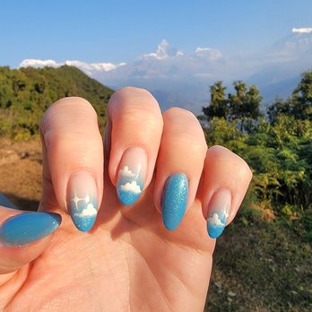 Paint Bar - Custom nail art by Dara before a trip to the Himalayas! - Nail Salons Near Me - Los Angeles, California