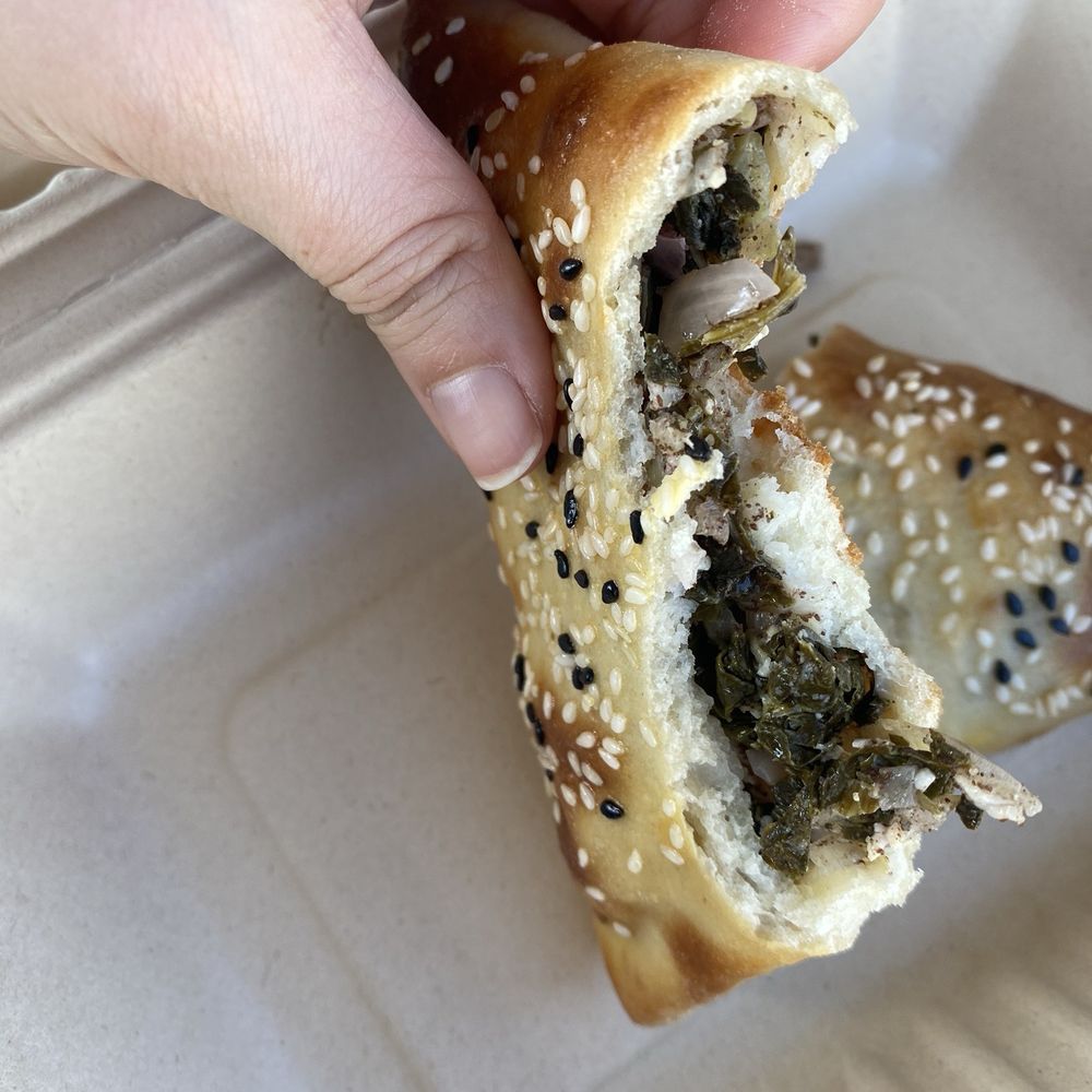 Milyar Coffee - Spinach pie-inside - Themed Cafes Near Me - Berkeley, California Milyar Coffee - Spinach pie-inside - Themed Cafes Near Me - Berkeley, California